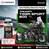 CRANK1 Sintered Front Brake Pads CB706 for Triumph Tiger Sport 800 2025 Motorcycle Brake Pads