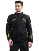 Royal Enfield Nirvik V2 Print Class A Riding Jacket in Black and Black Gold