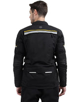 Royal Enfield Nirvik V2 Print Class A Riding Jacket in Black and Black Gold