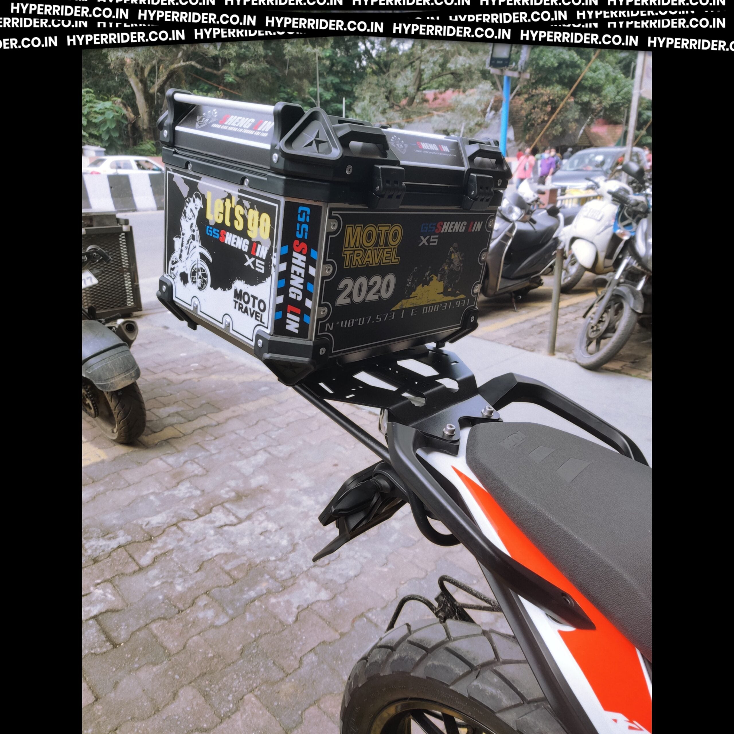 Hyperrider Top Rack with Metal Plate for KTM Adventure 250 and 390 Universal Luggage Carrier