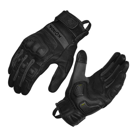 KORDA Guard semi gauntlet motorcycle riding gloves with KNOX SPS 404 scaphoid protection