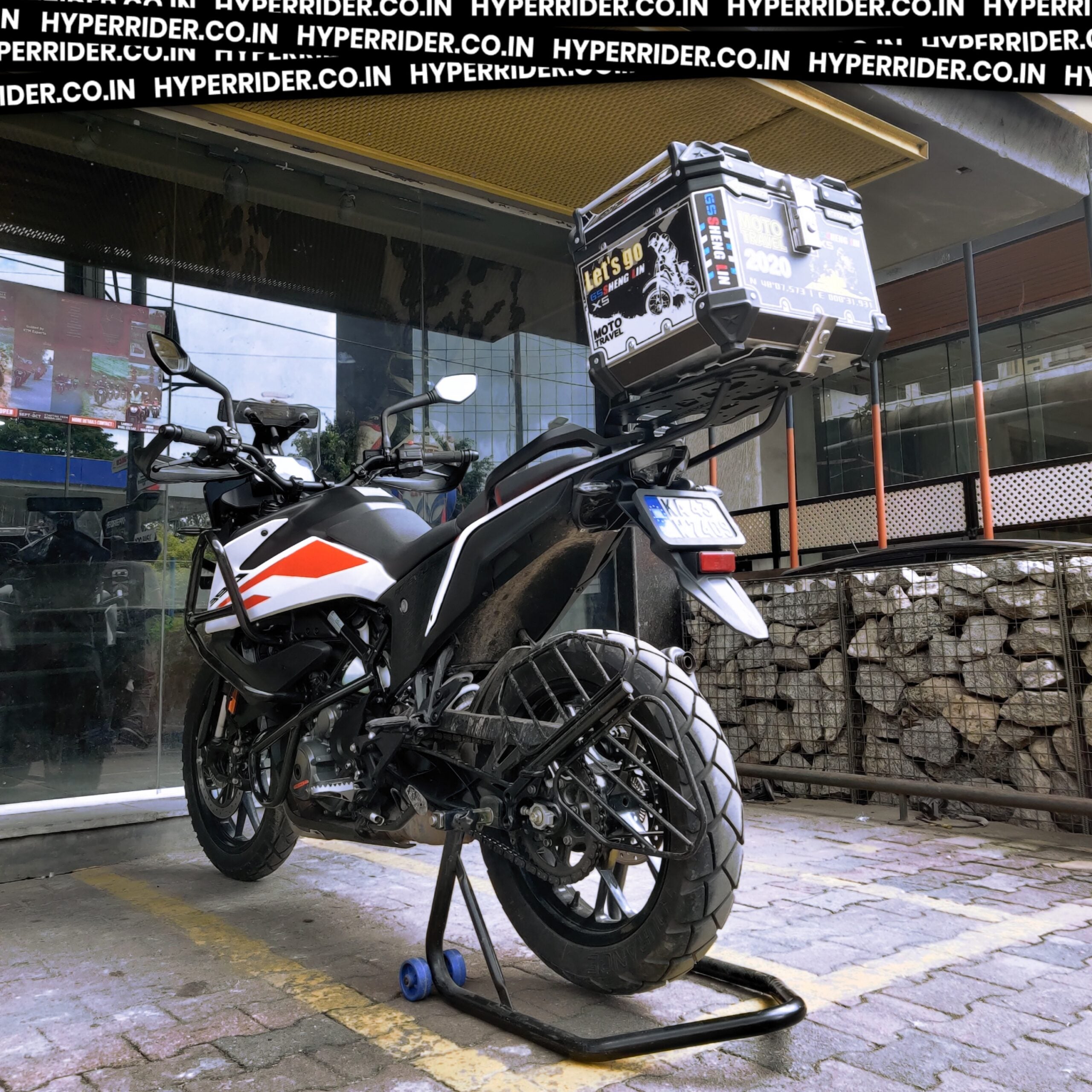 Hyperrider Top Rack with Metal Plate for KTM Adventure 250 and 390 Universal Luggage Carrier