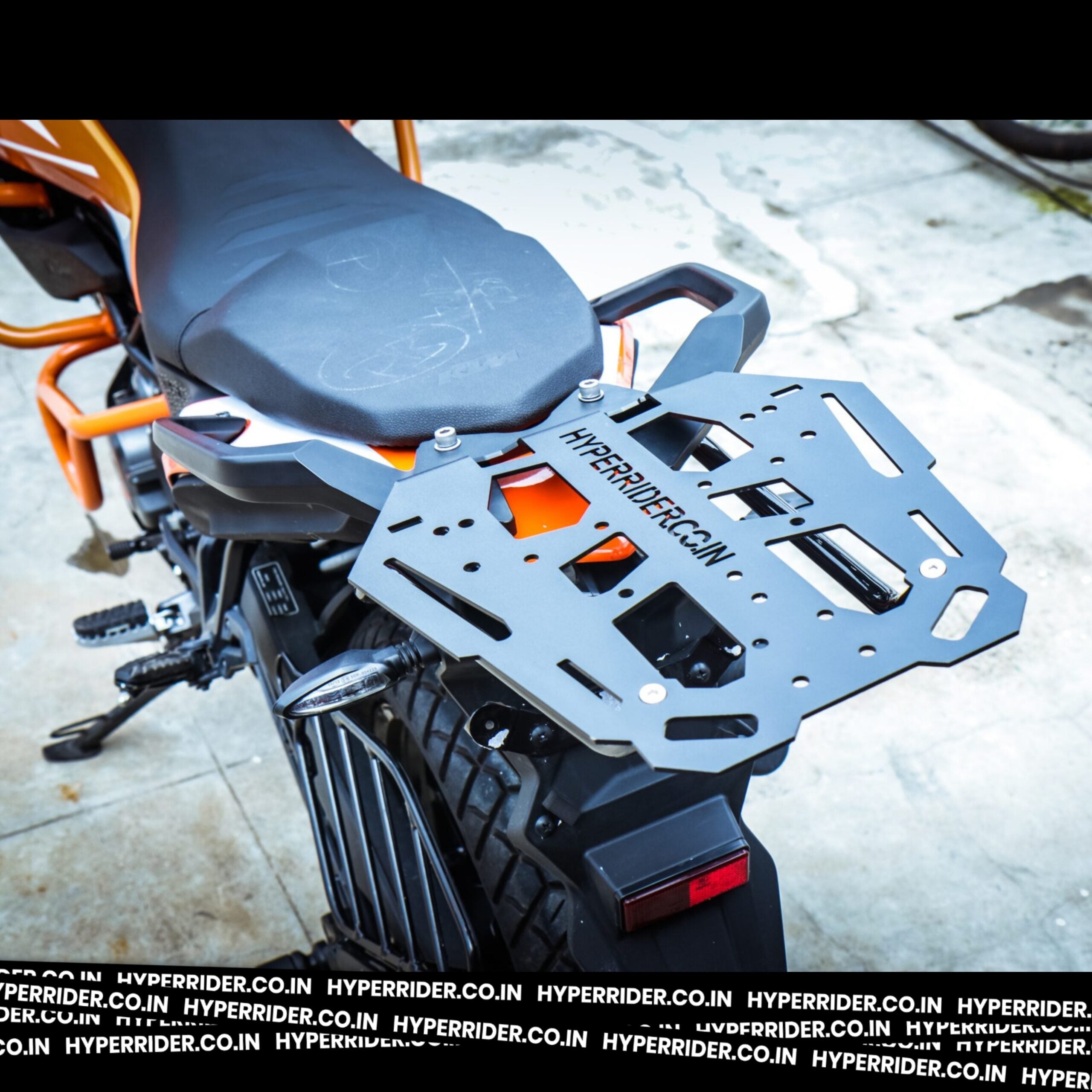 Hyperrider Top Rack with Metal Plate for KTM Adventure 250 and 390 Universal Luggage Carrier