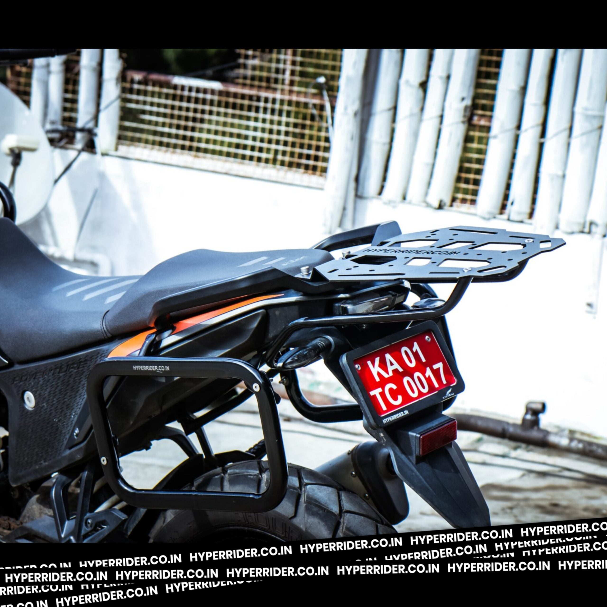 Hyperrider Top Rack with Metal Plate for KTM Adventure 250 and 390 Universal Luggage Carrier