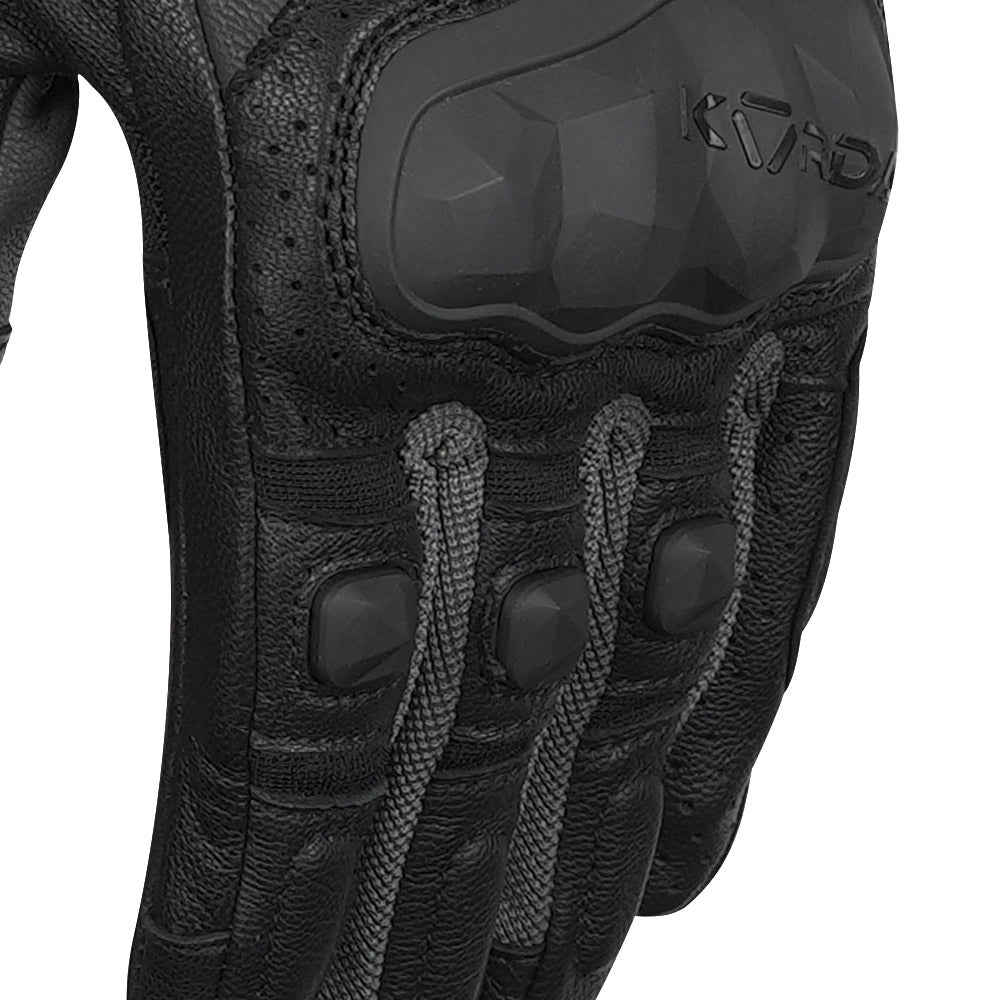 KORDA Guard semi gauntlet motorcycle riding gloves with KNOX SPS 404 scaphoid protection