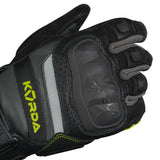 KORDA Guard semi gauntlet motorcycle riding gloves with KNOX SPS 404 scaphoid protection