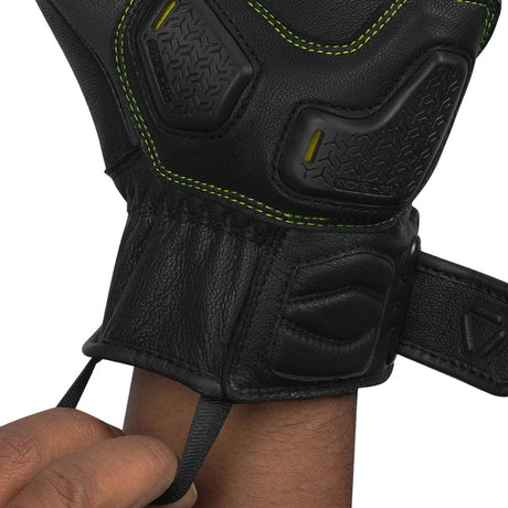 KORDA Guard semi gauntlet motorcycle riding gloves with KNOX SPS 404 scaphoid protection