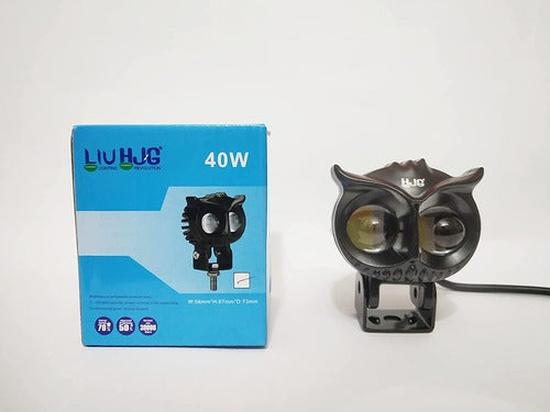 LIU HJG New Model Owl Fog Light For Bike/Car/Thar/Jeep ( Cool White, 40W each * 2 = 80W Total ) - Pack of 2