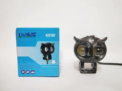 HJG New Model Owl Fog Light For Bike/Car/Thar/Jeep ( Cool White, 40W each * 2 = 80W Total ) - Pack of 2