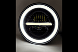 LIU HJG Minus 5.75 Inch LED Headlight White Amber DRL for Yamaha RX100 RX135 Bajaj Avenger