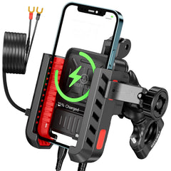 EDYELL YF-303-C Motorcycle Phone Mount Holder with 30W Type-C and 18W USB Fast Charger