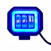 HJG Harley Square Shape fog light 3 Led Blue DRL For Bikes & Cars.(Light Power: 60W Voltage: DC9-80V)
