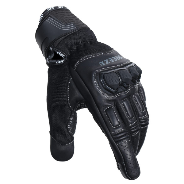 BBG Breeze motorcycle riding gloves in Black and Red