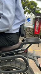 Hyperrider Universal Motorcycle Backrest with Helmet Lock for Multiple Bikes