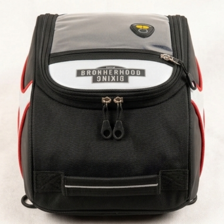 BBG RidePro 12L motorcycle tank bag with magnetic mounting and rain cover