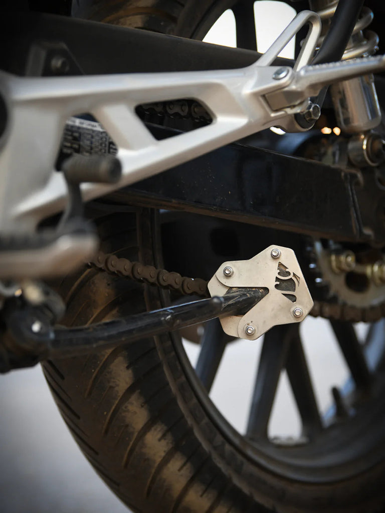 Legundary Custom Honda Hness Brogue Side Stand Base Stainless Steel Foot Extension Plate