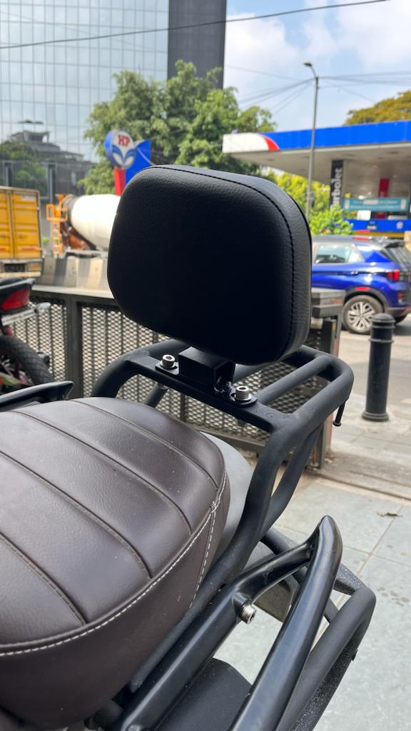Hyperrider Universal Motorcycle Backrest with Helmet Lock for Multiple Bikes