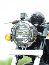 Legendary Custom Meteor MIG headlight grill black mild steel protector for Royal Enfield Meteor 350