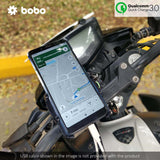 BOBO BM5 aluminium motorcycle phone holder with USB 3.0 fast charger bike mobile mount handlebar smartphone holder