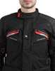 Royal Enfield Nirvik V2 Print Class A Riding Jacket in Black and Black Gold
