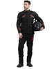 Royal Enfield Nirvik V2 Print Class A Riding Jacket in Black and Black Gold