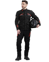 Royal Enfield Nirvik V2 Print Class A Riding Jacket in Black and Black Gold