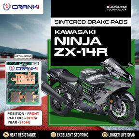 CRANK1 CB714 Sintered Front Brake Pads for Kawasaki Ninja ZX-14R (2014)