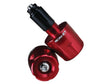 RCB M4 Series 01BL004 CNC alloy motorcycle handlebar end balancer and handlebar weight, available in Red, Silver and Black.