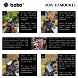 BOBO BM5 aluminium motorcycle phone holder with USB 3.0 fast charger bike mobile mount handlebar smartphone holder