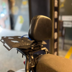 Hyperrider Universal Motorcycle Backrest with Helmet Lock for Multiple Bikes