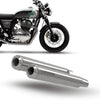 BE-10 Bass Master polished stainless steel exhaust for Royal Enfield Interceptor 650 and Continental GT 650