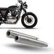BE-10 Bass Master polished stainless steel exhaust for Royal Enfield Interceptor 650 and Continental GT 650