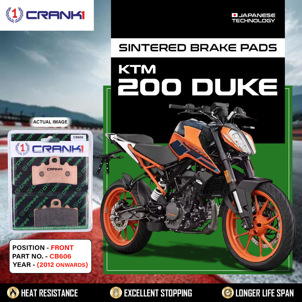 CRANK1 CB606 Sintered Front Brake Pads for KTM 200 Duke 2012 Onwards Motorcycle Brake Pads