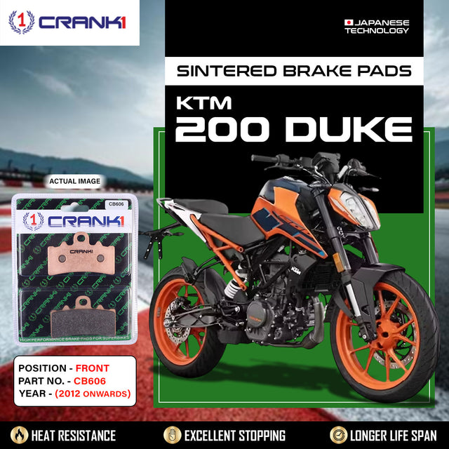 CRANK1 CB606 Sintered Front Brake Pads for KTM 200 Duke 2012 Onwards Motorcycle Brake Pads