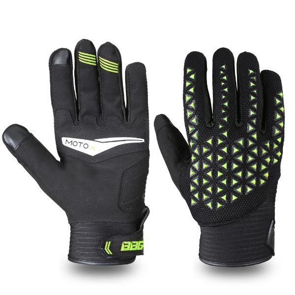 BBG Motocross Riding Gloves in Neon, Orange and Red
