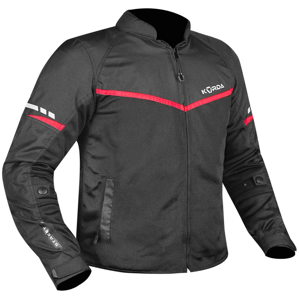 KORDA Street motorcycle riding jacket with CE Level 2 armor and reflective panels