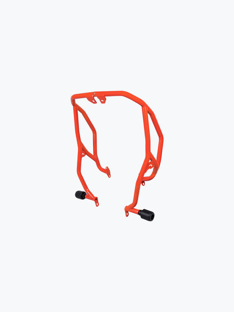 Legundary Custom KTM ADV 390 2025 Raptor crash guard orange mild steel engine protection guard
