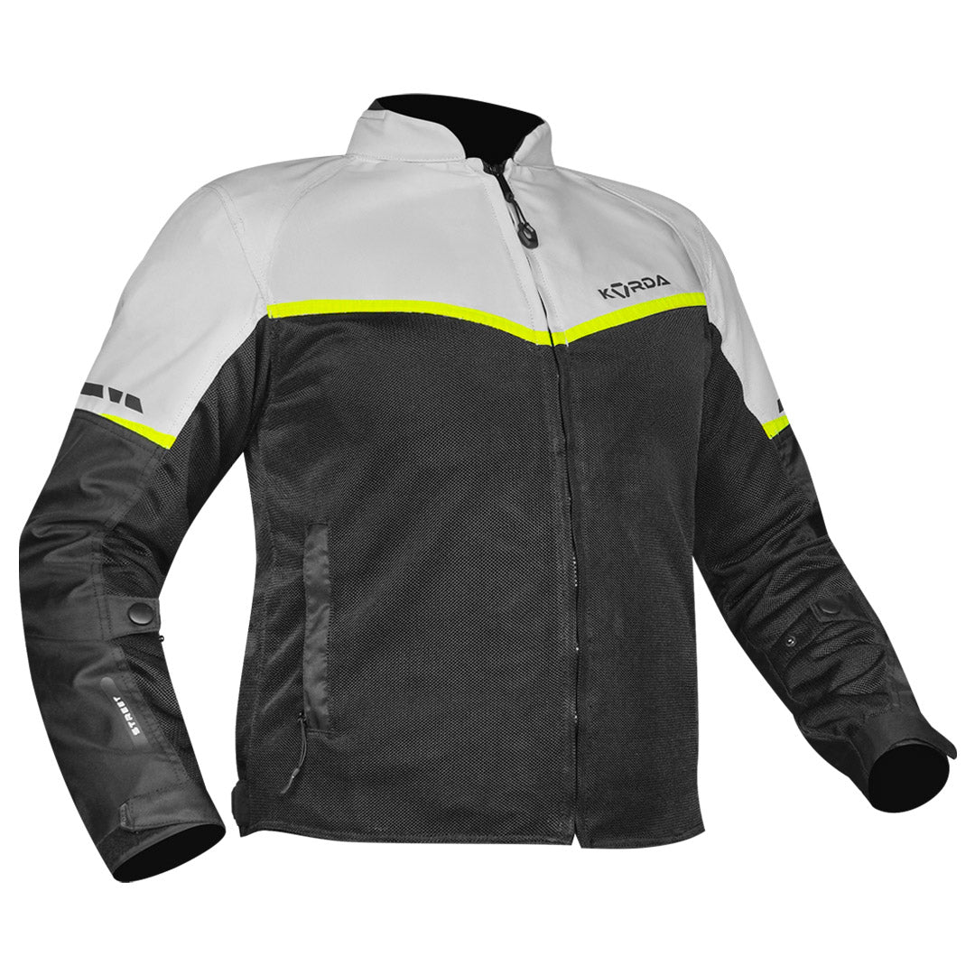 KORDA Street motorcycle riding jacket with CE Level 2 armor and reflective panels