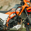 Legundary Custom KTM 390 Enduro R Defender Crash Guard Black | Heavy Duty Mild Steel Engine Guard with Slider | Off-Road Crash Protection Bar