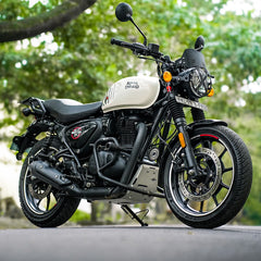 Legundary Custom Vambrace bash plate for Royal Enfield Hunter 350 aluminium silver engine guard