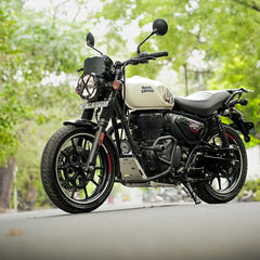 Legundary Custom Vambrace bash plate for Royal Enfield Hunter 350 aluminium silver engine guard