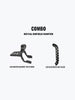 Legundary Custom Hunter 350 backrest with carrier and heatshield combo black mild steel Rexine pillion comfort luggage protection