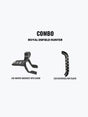 Legundary Custom Hunter 350 backrest with carrier and heatshield combo black mild steel Rexine pillion comfort luggage protection