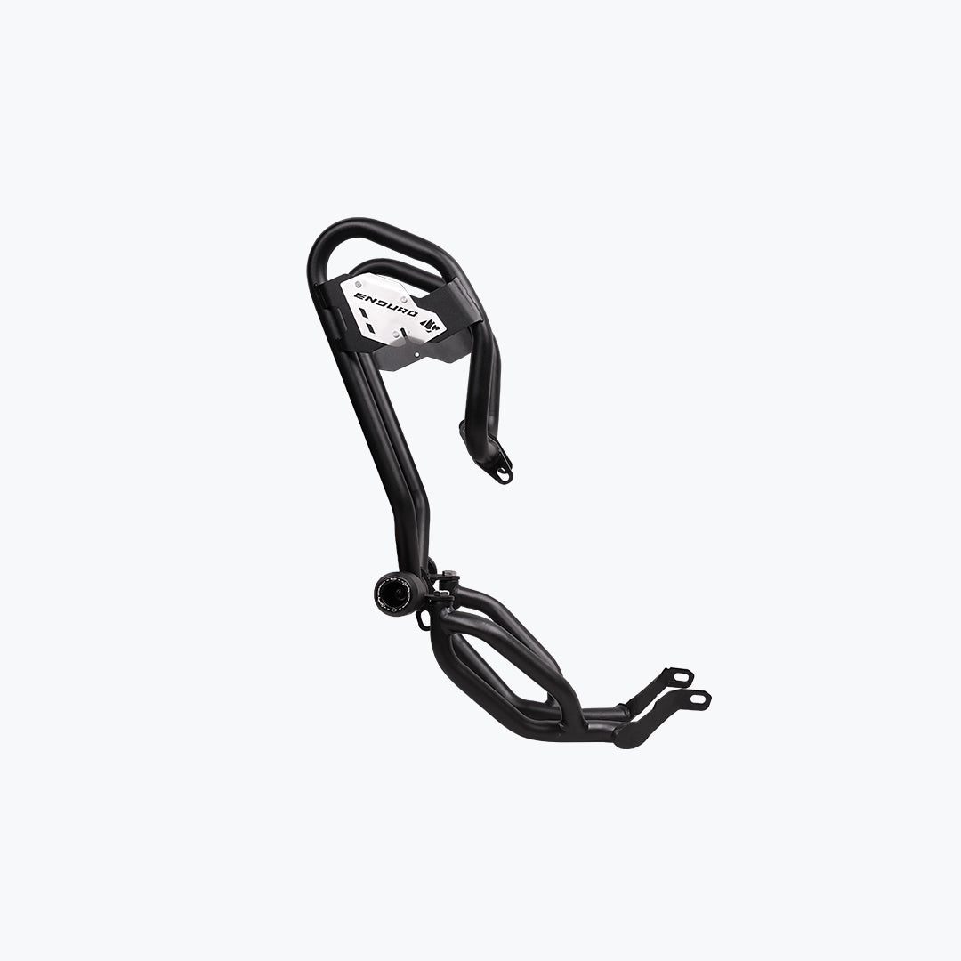Legundary Custom KTM 390 Enduro R Defender Crash Guard Black | Heavy Duty Mild Steel Engine Guard with Slider | Off-Road Crash Protection Bar
