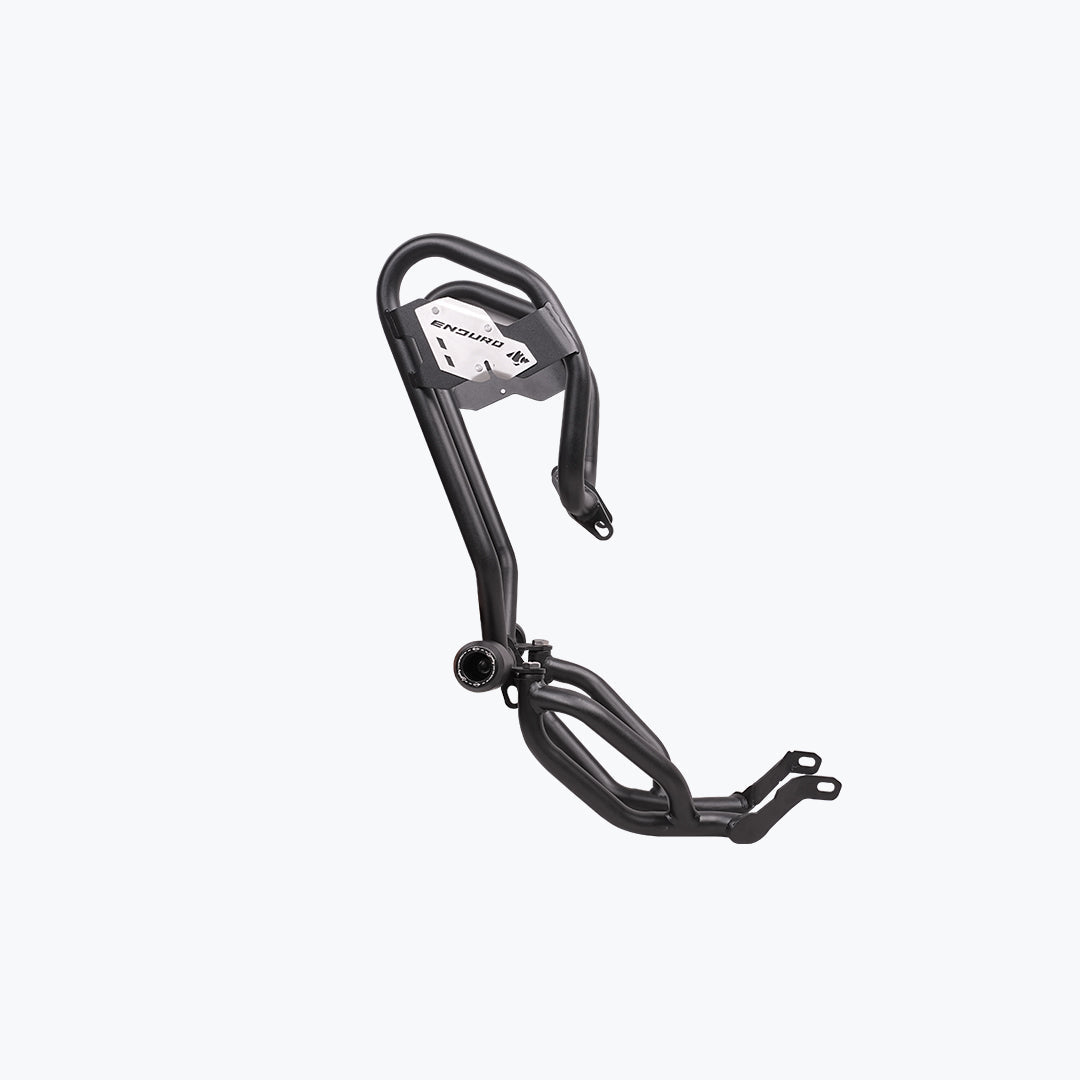 Legundary Custom KTM 390 Enduro R Defender Crash Guard Black | Heavy Duty Mild Steel Engine Guard with Slider | Off-Road Crash Protection Bar