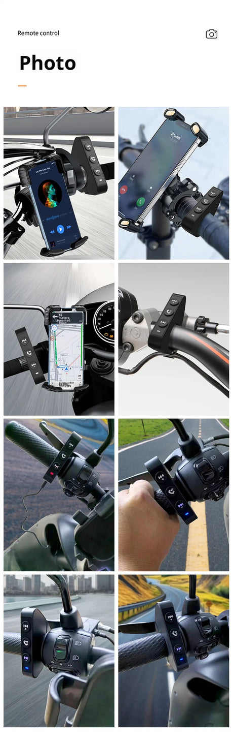 LBC Moto universal bluetooth handlebar remote control for motorcycle navigation carplay android auto display controller