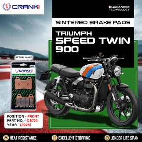 CRANK1 Sintered Front Brake Pads CB706 for Triumph Speed Twin 900 2025 Motorcycle Brake Pads