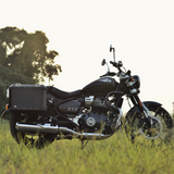 Auto Engina 72L Aluminium Panniers for Royal Enfield Super Meteor 650 36L Each Black Motorcycle Touring Luggage