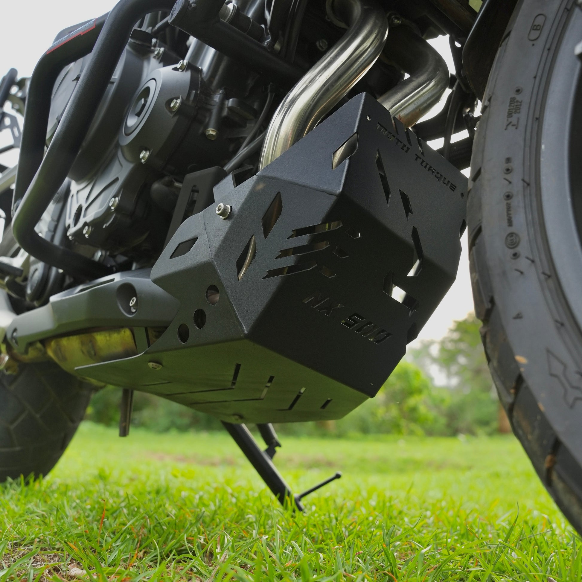Moto Torque black engine guard for Honda NX500 lower engine and underbody protection accessory