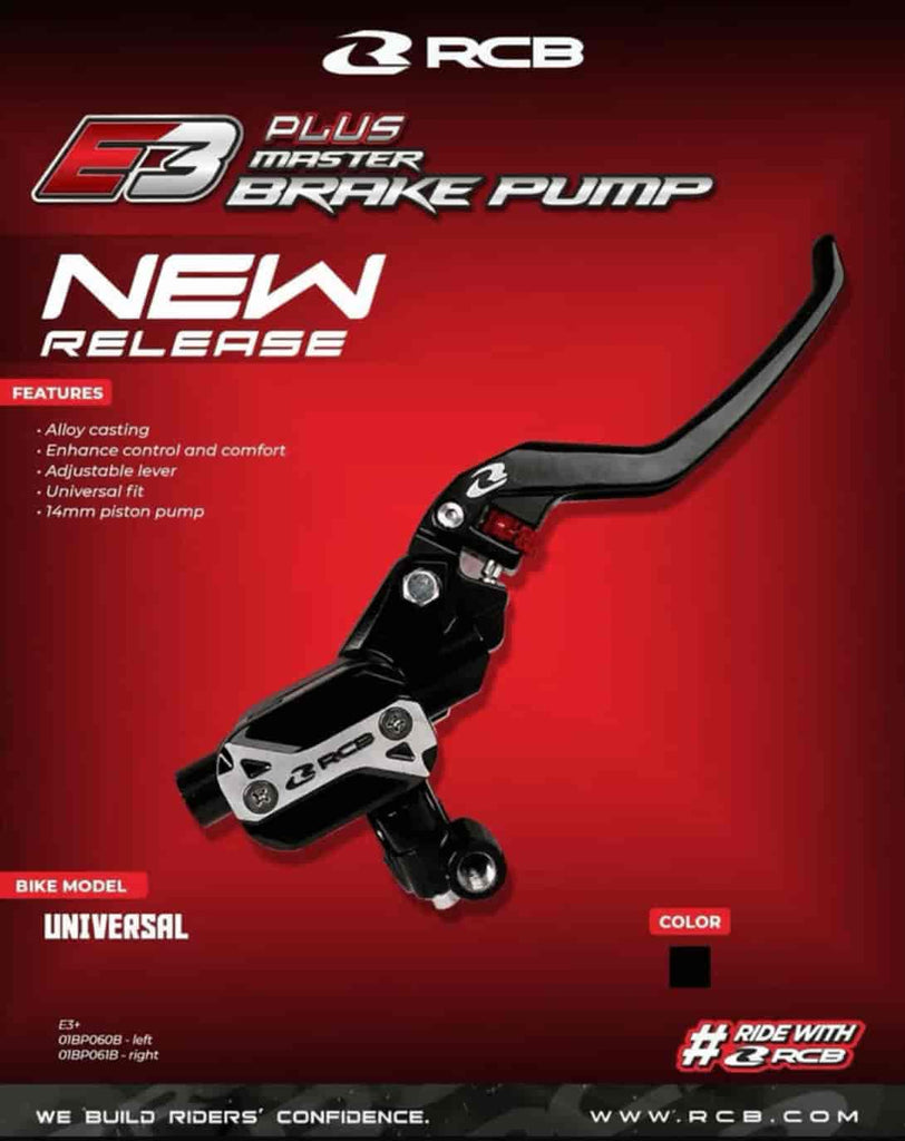 RCB E3+ RH 14mm black front master brake pump 01BP061B